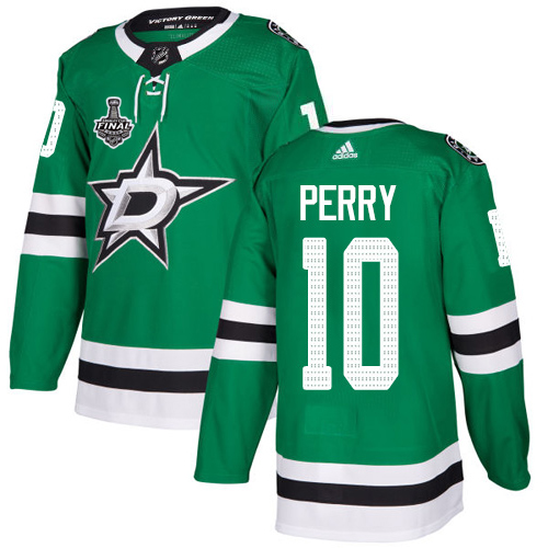 Adidas Men Dallas Stars 10 Corey Perry Green Home Authentic 2020 Stanley Cup Final Stitched NHL Jersey
